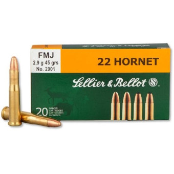 Náboj Sellier&Bellot 22 HORNET FMJ 45grs/2,9g