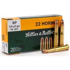 Náboj Sellier&Bellot 22 HORNET SP 45grs/2,9g Náboj Sellier&Bellot 22 HORNET SP 45grs/2,9g