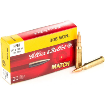 Náboj Sellier&Bellot 308 Win HPBT 10,9g/168grs