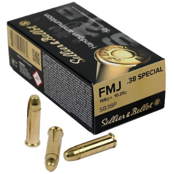 Náboj Sellier&Bellot 38 Special FMJ 10,25g/158grs Náboj Sellier&Bellot 38 Special FMJ 10,25g/158grs