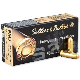 Náboj Sellier&Bellot 7,65 Browning FMJ 4,75g/73grs