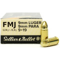 Náboj Sellier&Bellot 9 Luger FMJ 8,0g/124grs