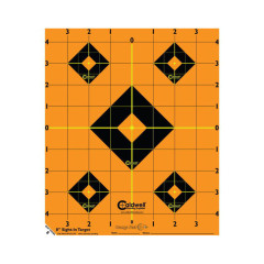 Vrstevný terč s farebnou signalizáciou zásahu Orange Peel Sight-In 8", 5 ks