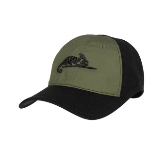 Šiltovka Helikon-Tex Logo Cap, čierna / Olive Green