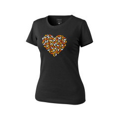 Dámske tričko Helikon-Tex Womens T-Shirt Chameleon Heart, čierne Dámske tričko Helikon-Tex Womens T-Shirt Chameleon Heart, čierne