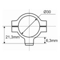 Oceľové krúžky bez základne s priemerom 30 mm, nízke, 2 ks