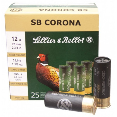 Brokové náboje Sellier&Bellot 12/70 Corona MB 32g / 3,0mm