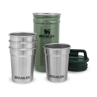 Poháriky s puzdrom Stanley Adventure Nesting Shot Glass Set, Hammertone Green Poháriky s puzdrom Stanley Adventure Nesting Shot Glass Set, Hammertone Green