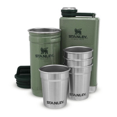 Ploskačka a poháriky Stanley Adventure Pre-Party Shot Glass + Flask Set, Hammertone Green Ploskačka a poháriky Stanley Adventure Pre-Party Shot Glass + Flask Set, Hammertone Green