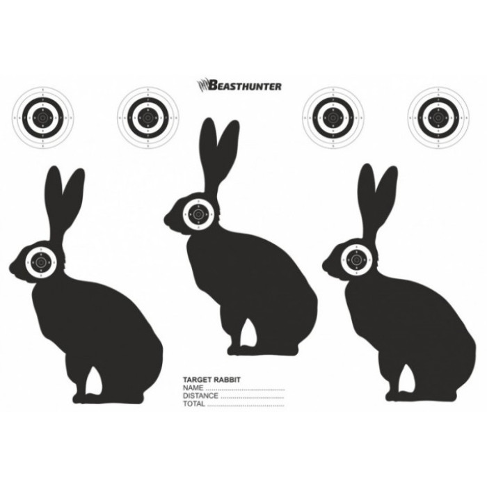 Papierový terč silueta Beast Hunter Rabbit - zajace