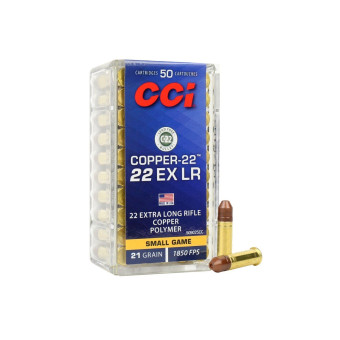 .22EXLR CCI Copper-22 21gr/1,36g Copper Polymer HP, 50 ks (509025CC) .22EXLR CCI Copper-22 21gr/1,36g Copper Polymer HP, 50 ks (509025CC)