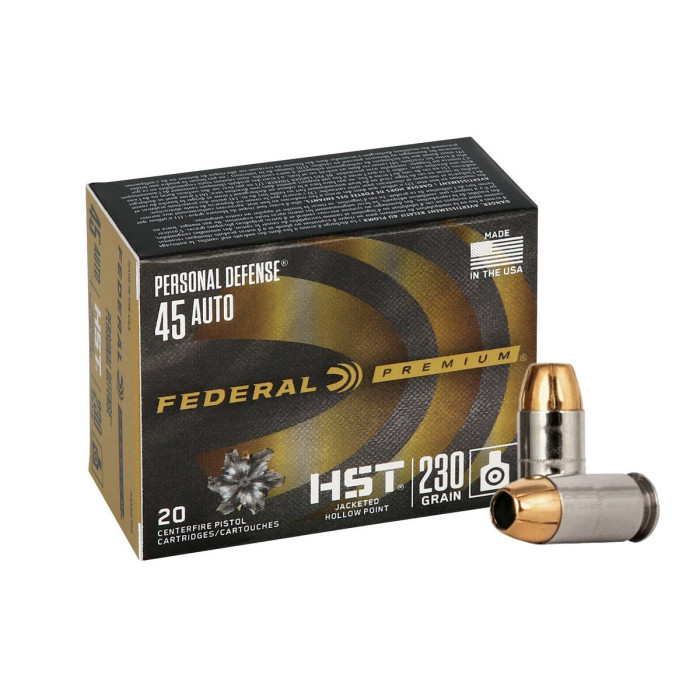 .45Auto Federal Premium Personal Defense HST 230gr/14,90g JHP (P45HST2S)