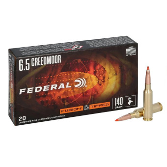 6,5 Creedmoor Federal Fusion Tipped 140gr/9,07g SP (F65CRDTFS1) 6,5 Creedmoor Federal Fusion Tipped 140gr/9,07g SP (F65CRDTFS1)