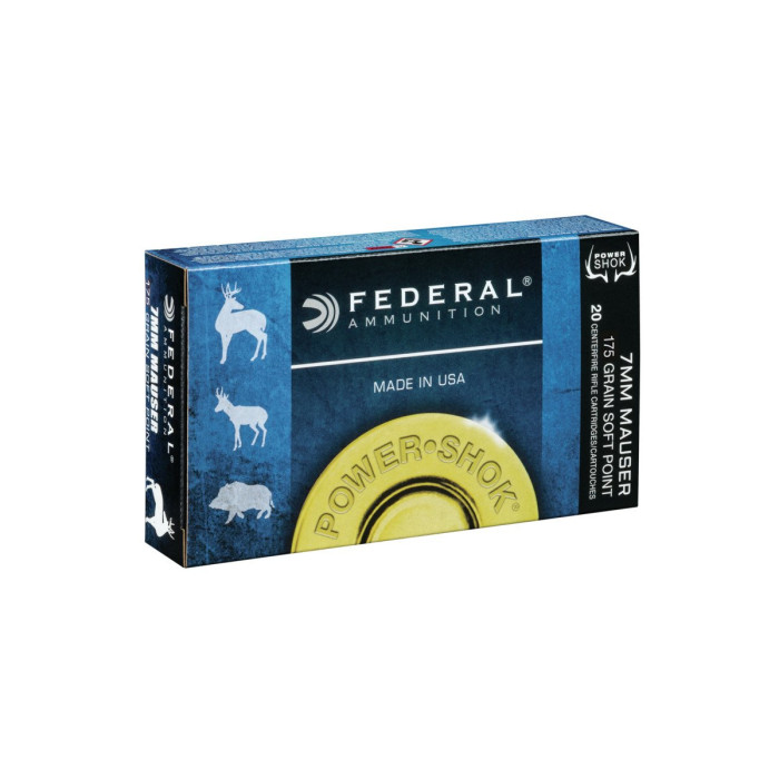7 x 57 (7mm Mauser) Federal Power-Shok 175gr/11,34g SP RN (7A)