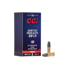 .22LR CCI Quiet-22 Semi-Auto 45gr/2,92g LRN, 50 ks (975CC) .22LR CCI Quiet-22 Semi-Auto 45gr/2,92g LRN, 50 ks (975CC)