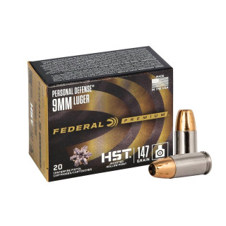 9mm Luger Federal Premium Personal Defense HST 147gr/9,53g JHP (P9HST2) 9mm Luger Federal Premium Personal Defense HST 147gr/9,53g JHP (P9HST2)