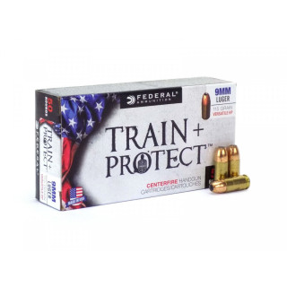 9mm Luger Federal Train+Protect 115gr/7,45g Versatile HP (TP9VHP1) 9mm Luger Federal Train+Protect 115gr/7,45g Versatile HP (TP9VHP1)