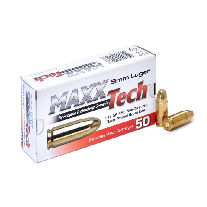9mm Luger MAXXTech 115gr/7,45g FMJ