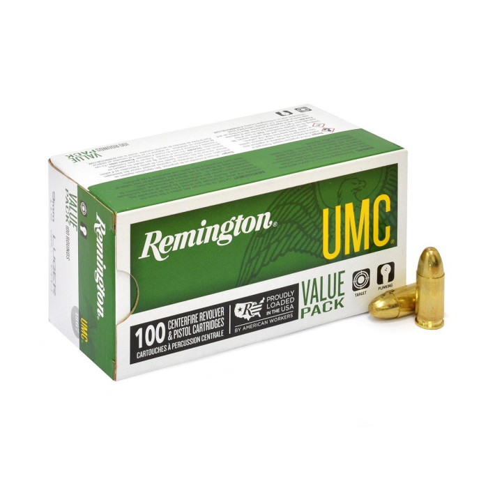 9mm Luger Remington UMC 115gr/7,45g FMJ (23765)