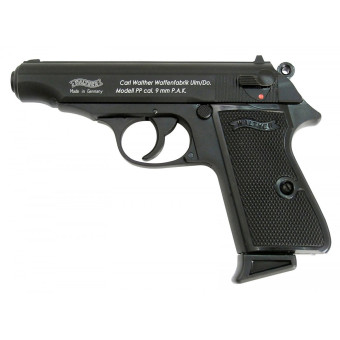 Pištoľ exp. Walther PP čierna, kal. 9mm P.A.K.