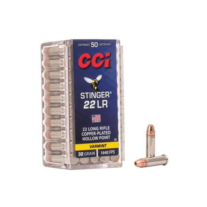 .22LR CCI Stinger 32gr/2,07g Copper-Pated HP, 50 ks (5050)