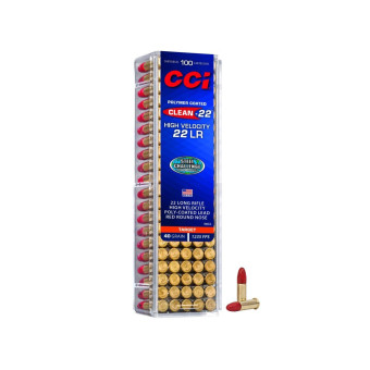 .22LR CCI Clean-22 40gr/2,59g High Velocity Poly-Coated Red LRN, 100 ks (944CC) .22LR CCI Clean-22 40gr/2,59g High Velocity Poly-Coated Red LRN, 100 ks (944CC)