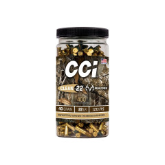 .22LR CCI Clean-22 40gr/2,59g High Velocity Poly-Coated LRN, 400 ks (966CC) .22LR CCI Clean-22 40gr/2,59g High Velocity Poly-Coated LRN, 400 ks (966CC)