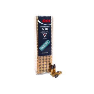 .22LR CCI Green Tag 40gr/2,59g LRN, 100 ks (0033) .22LR CCI Green Tag 40gr/2,59g LRN, 100 ks (0033)