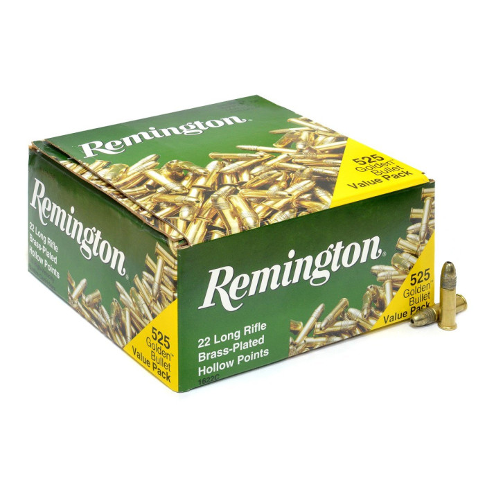 .22LR Remington 22 Golden Bullet 36gr/2,33g Brass-Plated HP, 525 ks (21250)