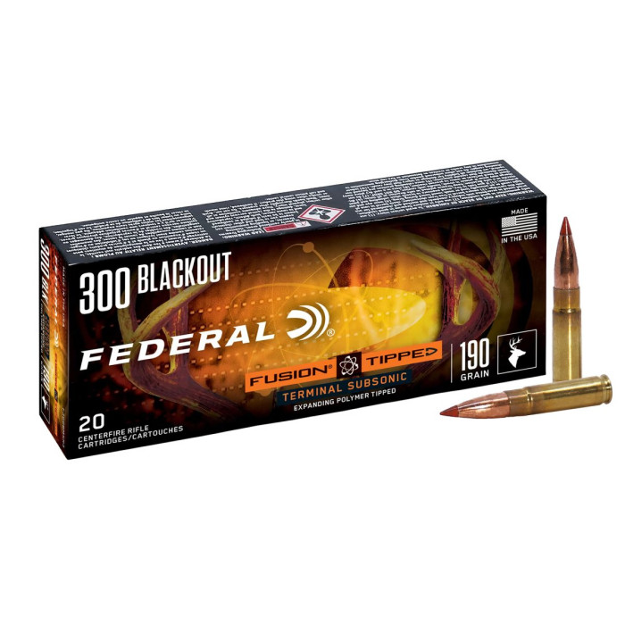 .300 AAC Blackout Federal Subsonic Fusion Tipped 190gr/12,31g SP (F300BMSR3)
