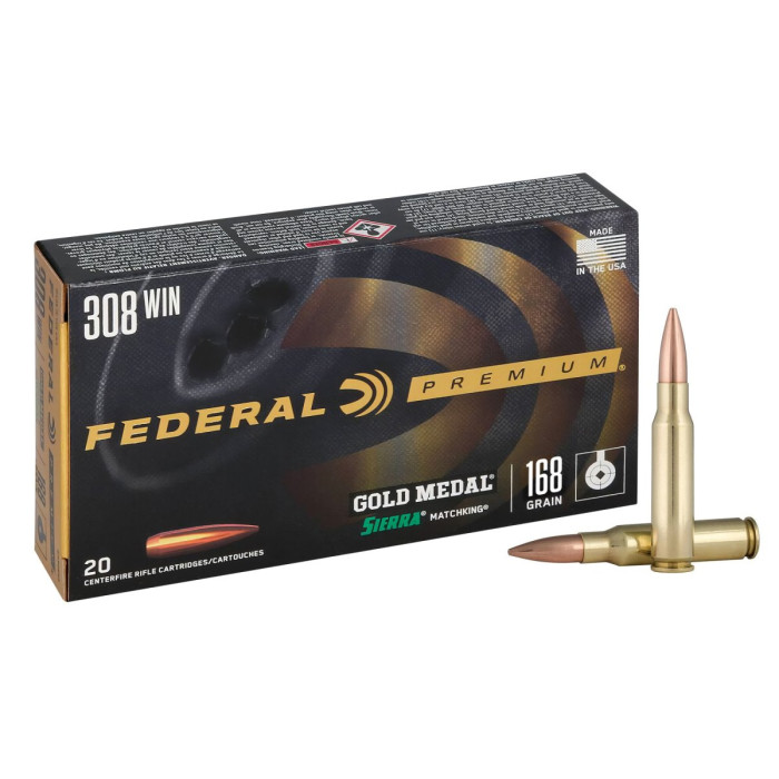 .308Win. Federal Gold Medal Sierra MatchKing 168gr/10,89g OTM (GM308M)
