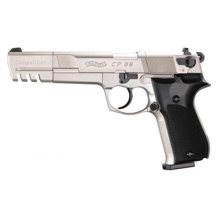 Pištoľ CO2 Walther CP88 Competition nickel, kal. 4,5mm diabolo