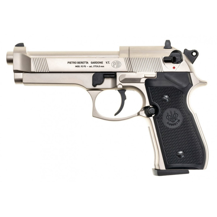 Pištoľ CO2 Beretta M92 FS nickel, kal. 4,5mm diabolo