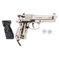 Pištoľ CO2 Beretta M92 FS nickel, kal. 4,5mm diabolo
