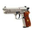 Pištoľ CO2 Beretta M92 FS nickel/wood, kal. 4,5mm diabolo