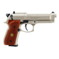 Pištoľ CO2 Beretta M92 FS nickel/wood, kal. 4,5mm diabolo