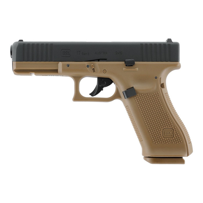 Pištoľ CO2 GLOCK 17 Gen5, kal. 4,5mm BB, coyote