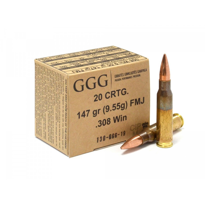 GGG .308Win. 147gr/9,55g FMJ (GPX11)