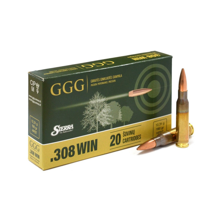 GGG .308Win. 190gr/12,31g HPBT Sierra MatchKing (GPX17)
