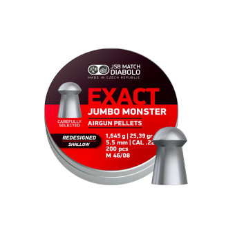 JSB Exact Jumbo Monster Redesigned SHALLOW 5,52mm 200ks