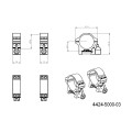 Montáž JKN dvojdielna na weaver, krúžky 30mm, výška 20,5mm, upínanie páčkou
